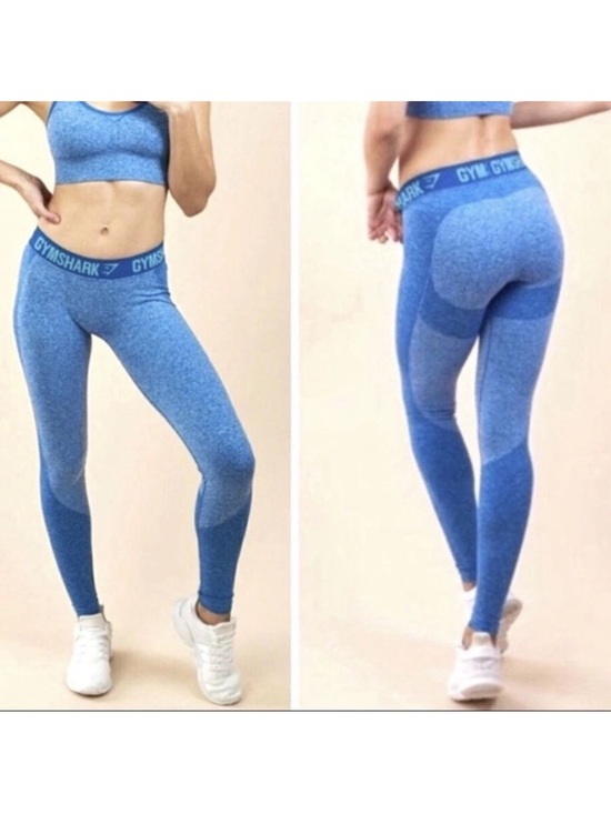Gymshark Pants - Gymshark Flex Dry Seamless Legging Blueberry Marl/Marine Blue Women's Size XS